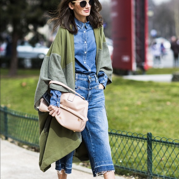 $245 closed hem frayed hem culotte jeans - Picture 7 of 7